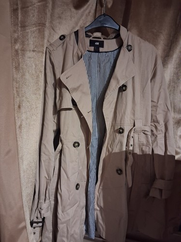 Trenchcoat mantel beige m - trenchcoat, h&m